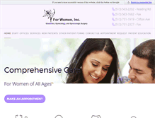 Tablet Screenshot of forwomeninc.net